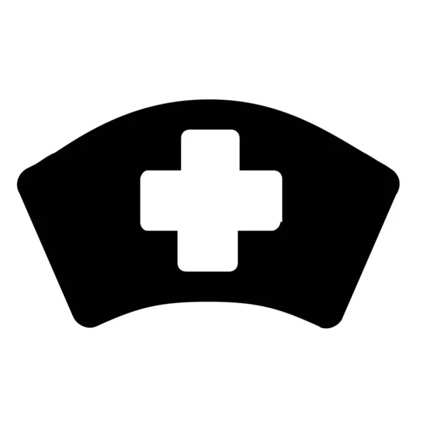 Médico Empleado Icono Salud Estilo Sólido — Vector de stock