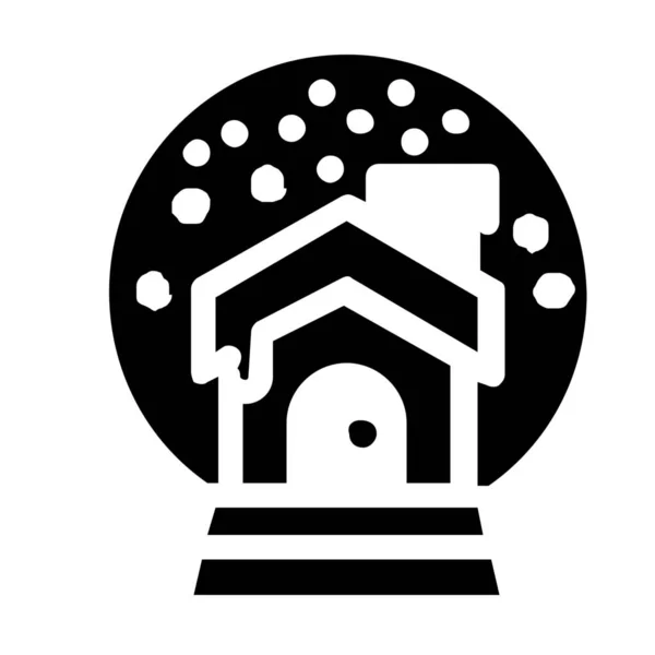 Іконка Снігового Глобуса Суцільному Стилі — стоковий вектор