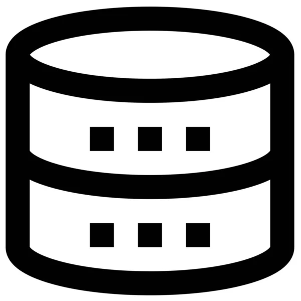 Ikon Perangkat Basis Data Memori Dalam Gaya Outline - Stok Vektor