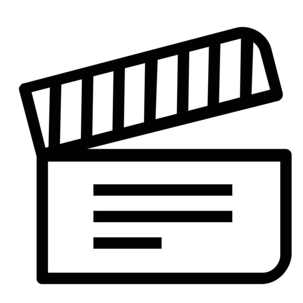 Cine Cine Icono Medios Comunicación Estilo Esquema — Archivo Imágenes Vectoriales