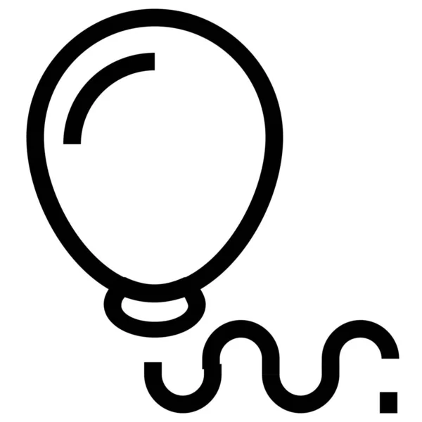 Icono Entretenimiento Decoración Globos Estilo Outline — Archivo Imágenes Vectoriales