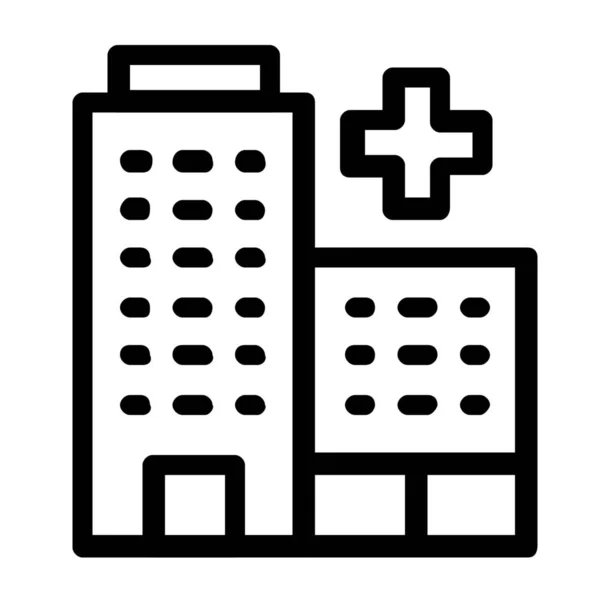 Building Center Hospital Icon Outline Style — Stock Vector