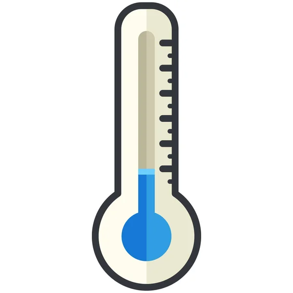 Прогноз Значка Низької Температури Заповненому Контурі — стоковий вектор