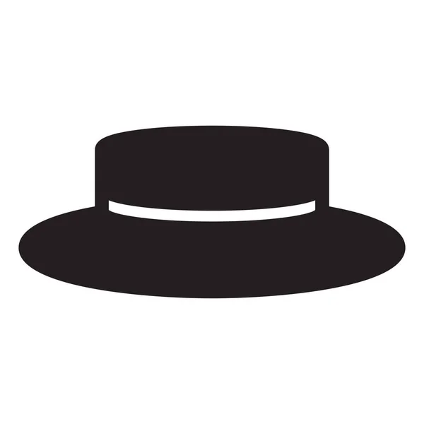 Ρούχα Καπέλο Εικονίδιο Καπέλο Στερεό Στυλ — Διανυσματικό Αρχείο