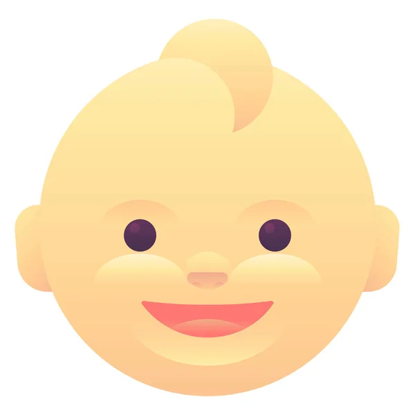 Icône Emoji Bébé Emoticon Dans Style Lisse — Image vectorielle