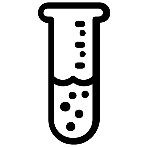 Icona Della Ricerca Sull Educazione Chimica Stile Outline — Vettoriale Stock