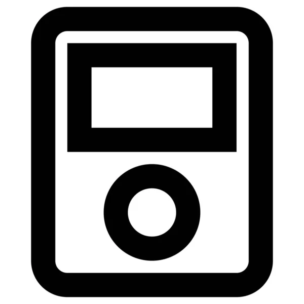 Icono Eléctrico Del Dispositivo Audio Estilo Esquema — Vector de stock