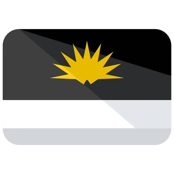Ícone País Antigua Barbuda Estilo Plano —  Vetores de Stock