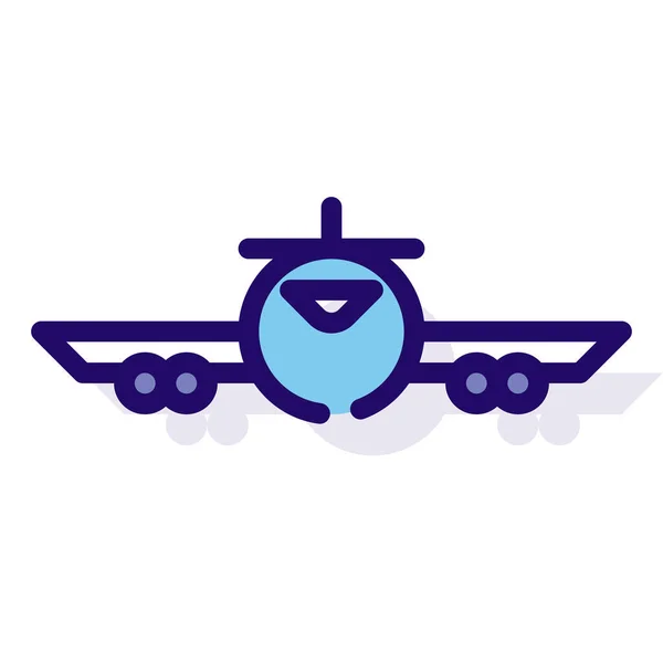 Icône Transport Aérien Transport Dans Style Contour Rempli — Image vectorielle