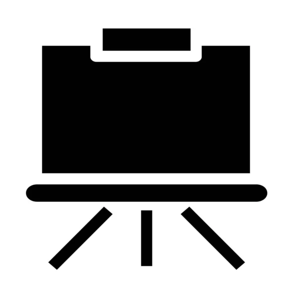 Tafel Weißes Tafel Symbol Soliden Stil — Stockvektor