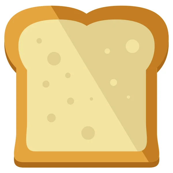 Brot Bäckerei Frühstücksikone Flachen Stil — Stockvektor