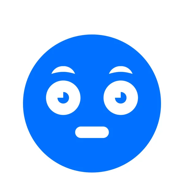 Emoji Emoticon Ícone Emoção Estilo Sólido — Vetor de Stock