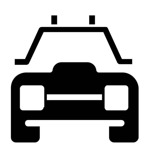 Icono Del Vehículo Transporte Coche Estilo Sólido — Vector de stock