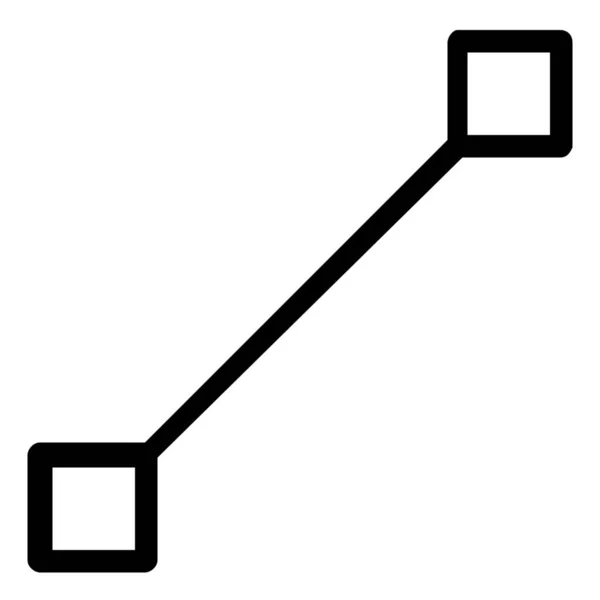 Anker Zeichnen Liniensymbol Outline Stil — Stockvektor