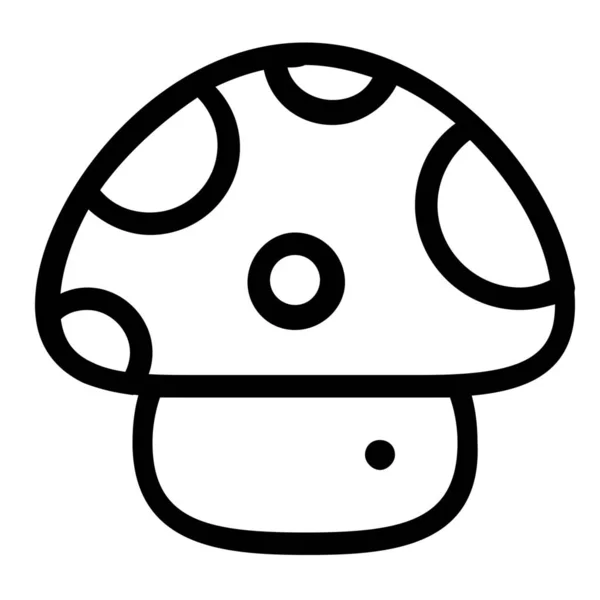 Mushroom Mario Fungi Icon Outline Style — Stock Vector