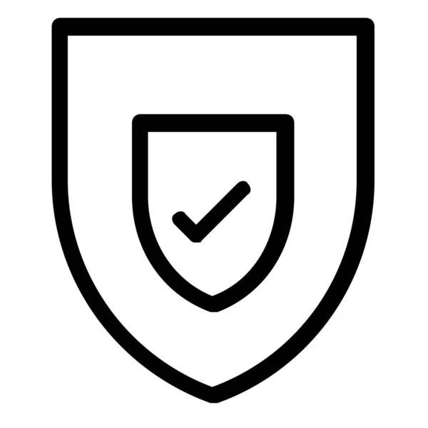 Confirm Protection Security Icon Outline Style — Stock Vector