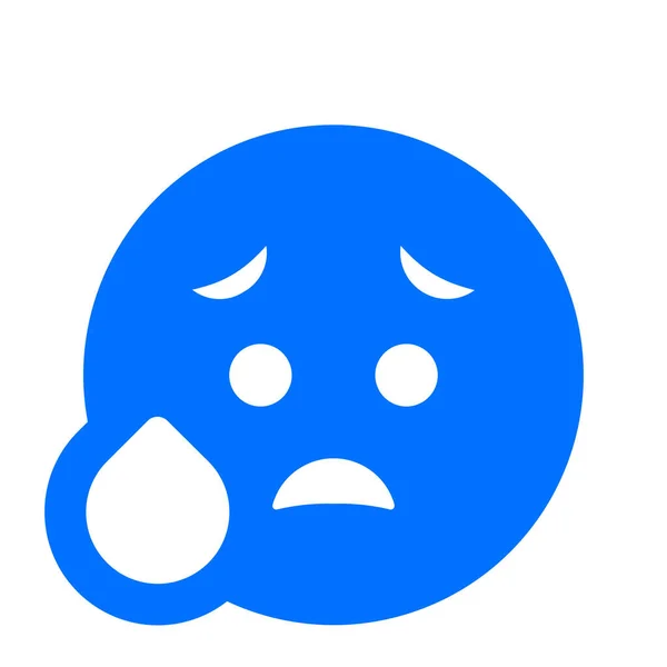 Emoji Emoticon Emoticon Symbol Soliden Stil — Stockvektor