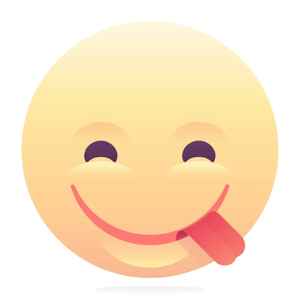Emoji Emoticon Smiley Icoon Gladde Stijl — Stockvector