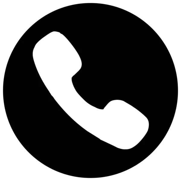 Oproep Communicatie Telefoon Pictogram Vaste Stijl — Stockvector