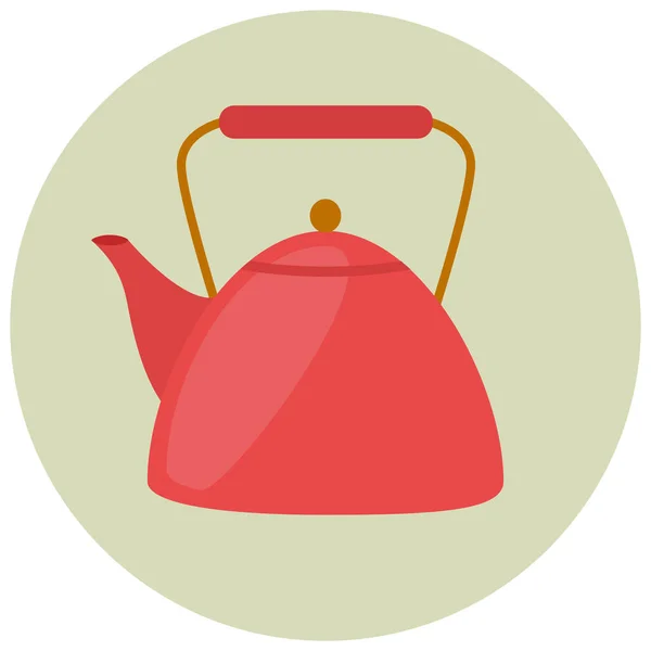 Kaffeegetränke Wasserkocher Symbol Flachen Stil — Stockvektor