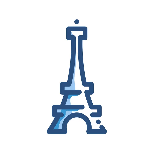 Eiffel Denkmal Icon Filled Outline Style — Stockvektor