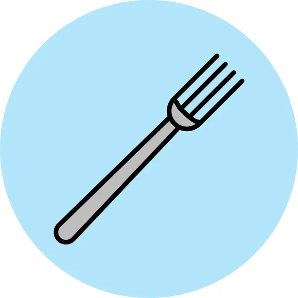 Cooking Cutlery Equipment Icon Filled Outline Style — Stock Vector