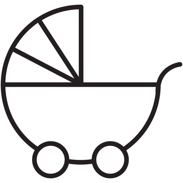 Icône Sortie Bébé Bébé Dans Style Outline — Image vectorielle