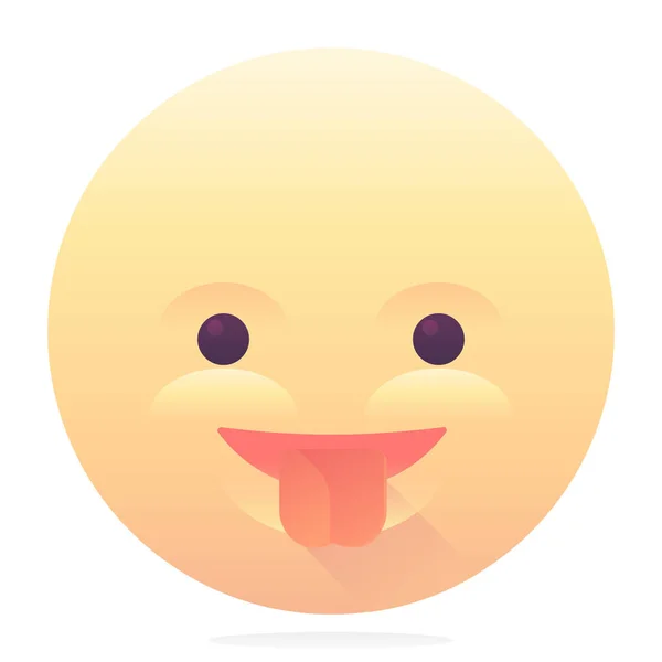 Emoji Émoticône Icône Souriante Dans Style Lisse — Image vectorielle