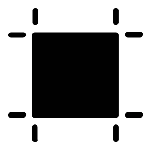 Artboard Square Solid Icon Solid Style — Stockový vektor