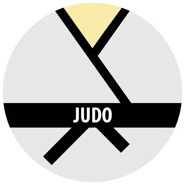 Judo Icono Olímpico Marcial Estilo Plano — Vector de stock