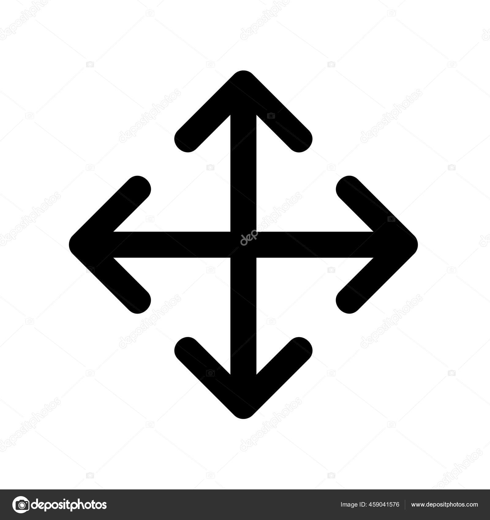 Arrow Direction Movement Icon Solid Style Stock Vector by ©iconfinder