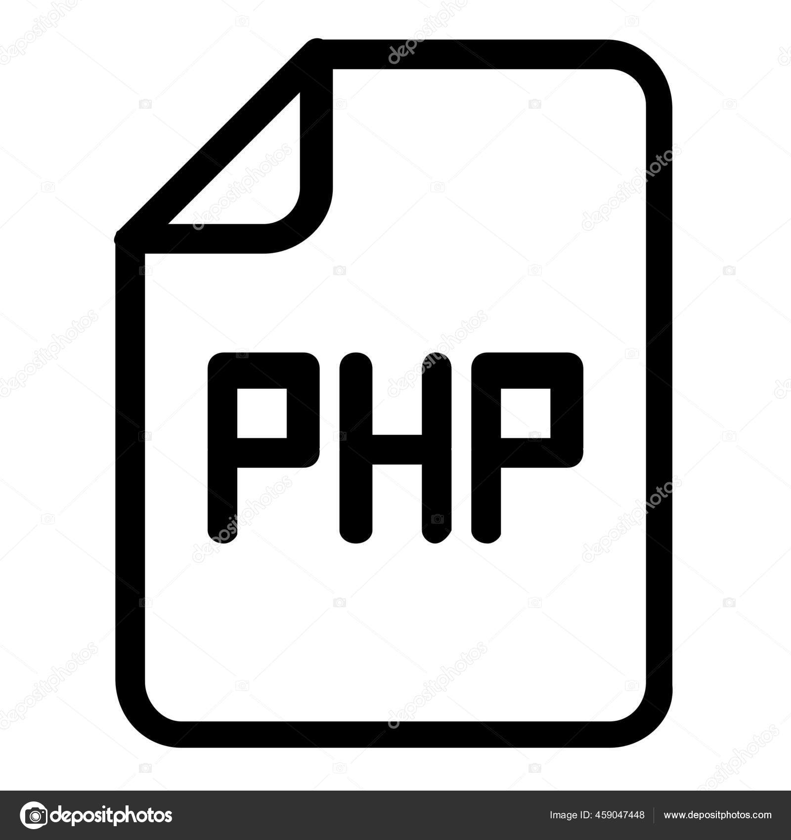 File Format Php Icon Outline Style Stock Vector by ©iconfinder 459047448