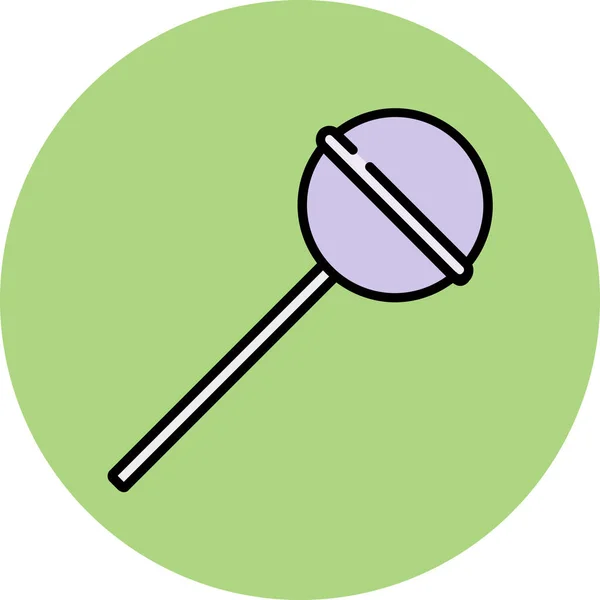 Иконка Леденцами Десерт Стиле Заполненный Контур — стоковый вектор