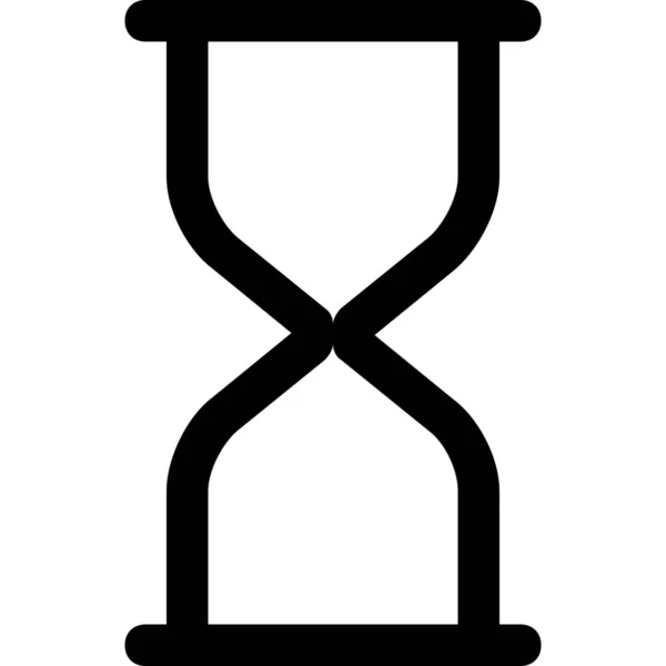 Sanduhr Interface Zeit Symbol Outline Stil — Stockvektor