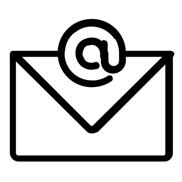 Mensaje Correo Electrónico Icono Estilo Esquema — Archivo Imágenes Vectoriales