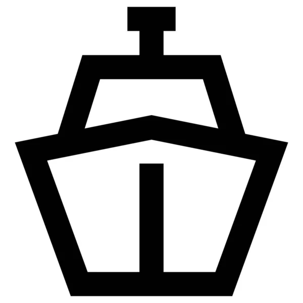 Icono Transporte Barcos Estilo Esquema — Vector de stock