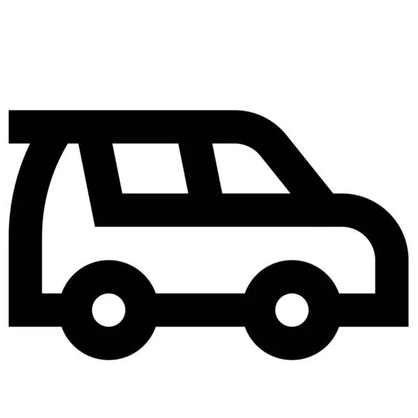 Coche Transporte Icono Transporte Estilo Esquema — Vector de stock