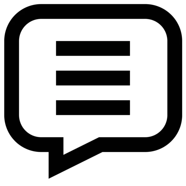 Chat Communicatie Gesprek Pictogram Grote Lijnen Stijl — Stockvector