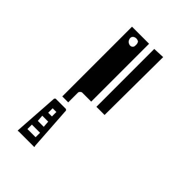 Иконка Резки Ножа Твердом Стиле — стоковый вектор