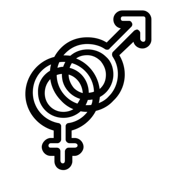 Intercourse Reproduction Sex Icon Outline Style — Stock Vector