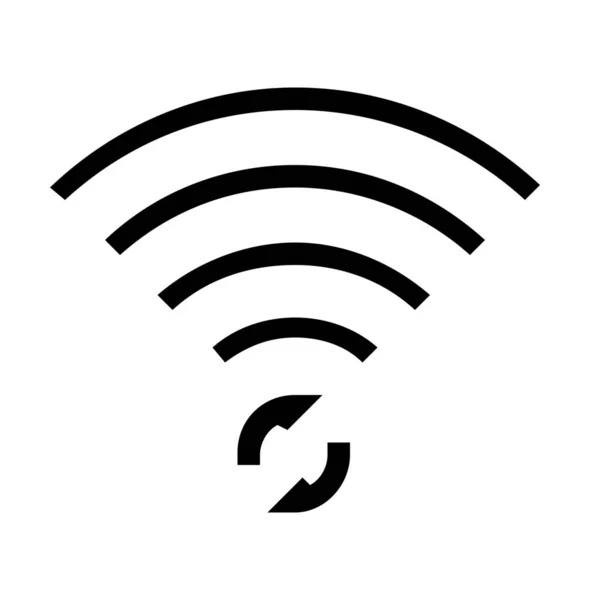 Wifi Verbindungssymbol Solid Stil Aktualisieren — Stockvektor