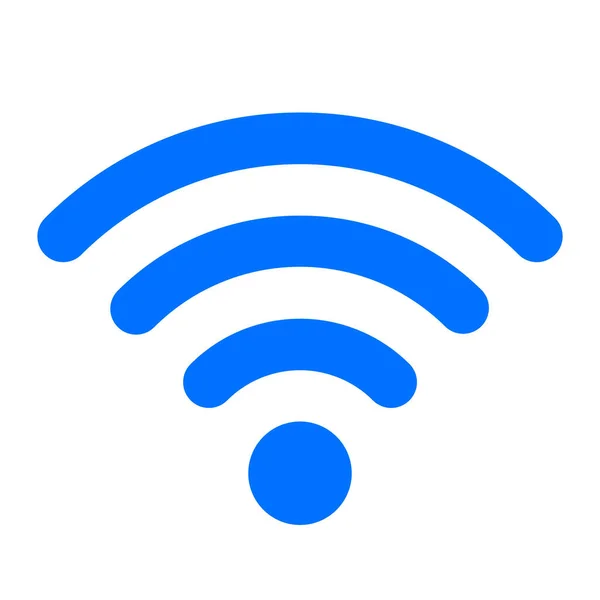 Bağlantı Internet Wifi Simgesi Katı Biçiminde — Stok Vektör