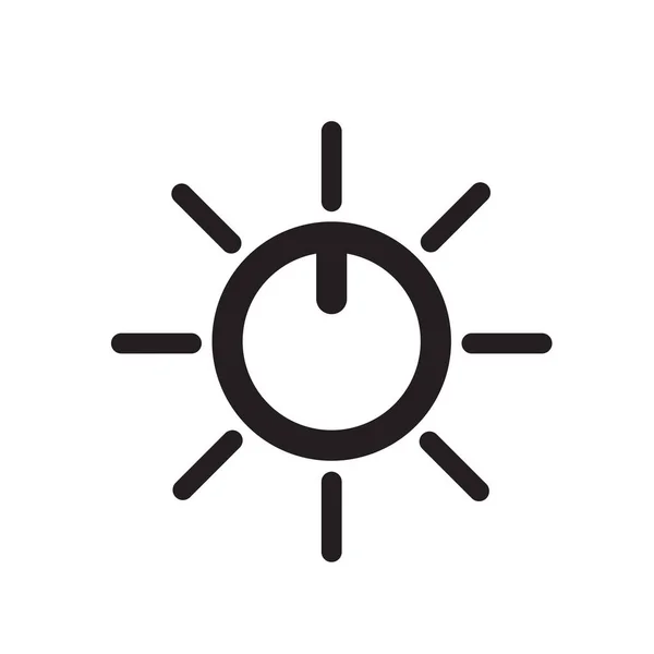 Иконка Солнца Часов Еды Стиле Outline — стоковый вектор