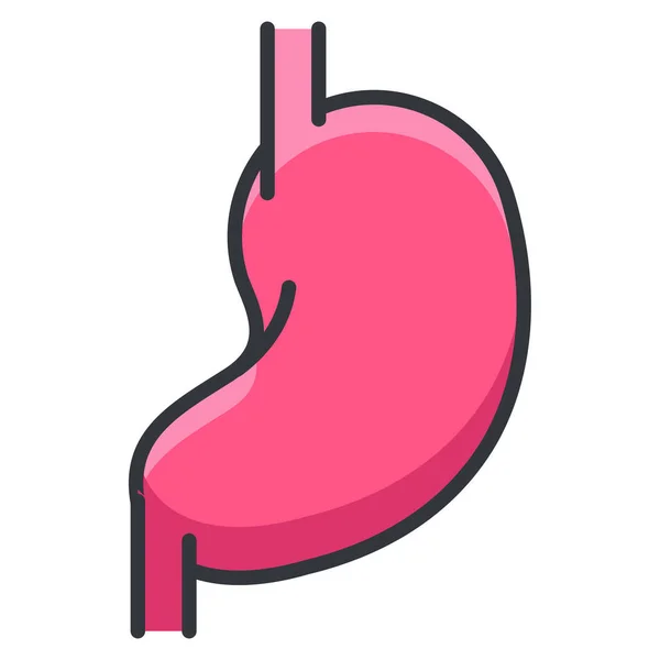 Anatomie Lichaam Menselijk Pictogram Gevulde Omtrek Stijl — Stockvector