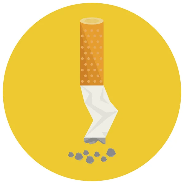 Cigarette Sortie Mettre Icône Dans Style Plat — Image vectorielle