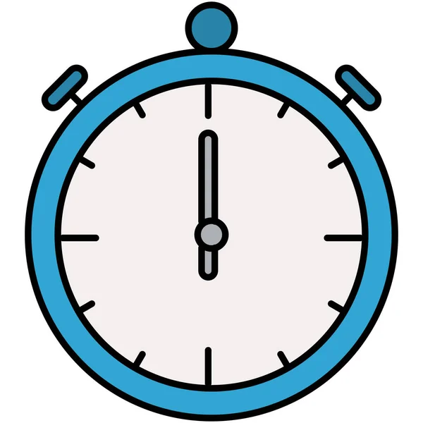 Interface Chronomètre Icône Temps Dans Style Contour Rempli — Image vectorielle