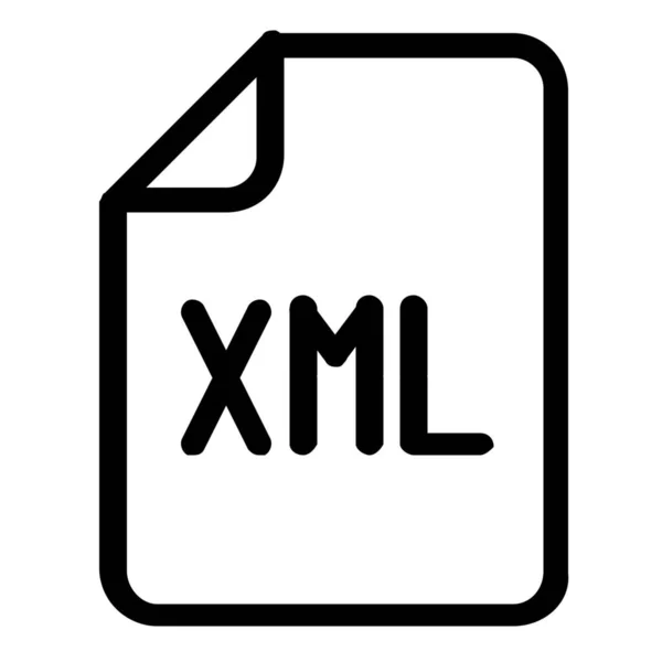 Dateiformat Xml Symbol Umrissstil — Stockvektor