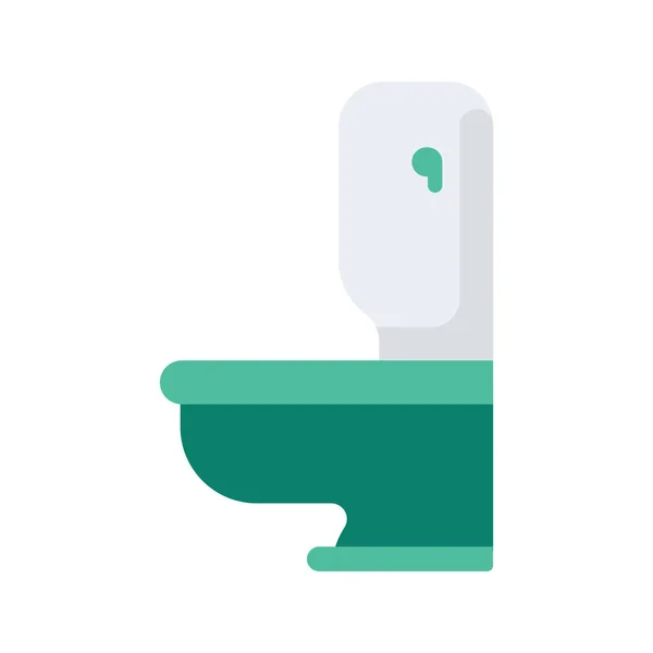 Ferienhotel Toilette Ikone Flachen Stil — Stockvektor