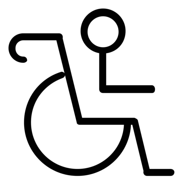 Toegang Voor Gehandicapten Pictogram Contouren Stijl — Stockvector