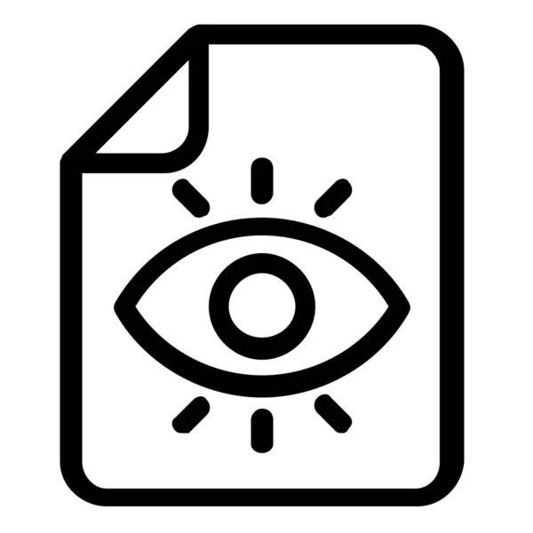 Eye View Visible Icon Outline Style — Stock Vector